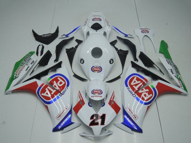 2012-2016 Honda CBR1000RR Motorcycle Fairings - White Red Blue Green Pata 21