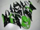 2013-2018 Kawasaki ZX6R Bike Fairings - Green Glossy Black
