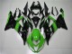 2013-2018 Kawasaki ZX6R Bike Fairings - Green Glossy Black