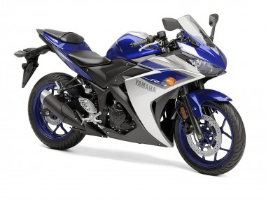 2015-2018 Yamaha YZF R3 Motorcycle Fairings - Silver Blue Black