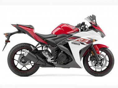 2015-2018 Yamaha YZF R3 Motorcycle Fairing - White Red Black