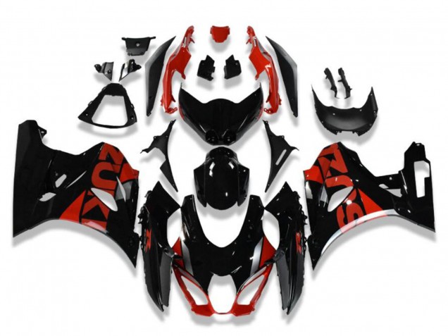 2017-2025 Suzuki GSXR 1000 Motorcycle Fairings - Glossy Black Red