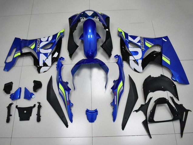 2017-2025 Suzuki GSXR 1000 Motorcycle Fairings - Blue White Green