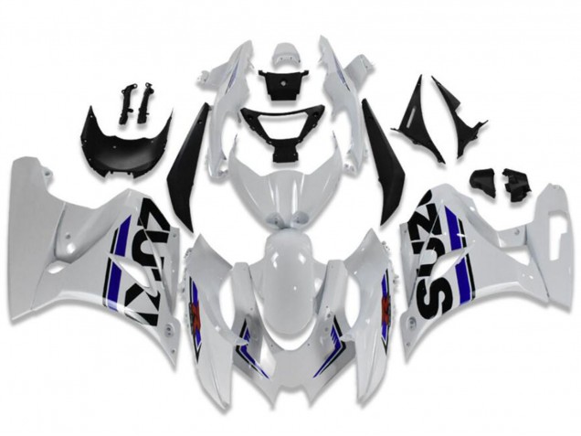 2017-2025 Suzuki GSXR 1000 Motorcycle Fairings - White Blue Black
