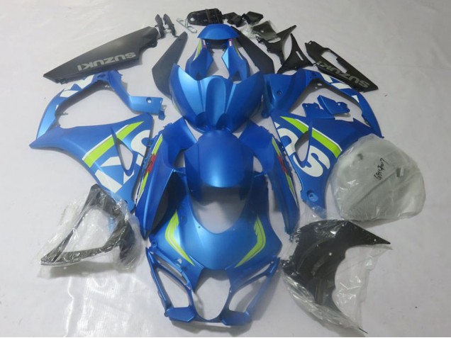 2017-2025 Suzuki GSXR 1000 Motorcycle Fairings - Blue Lime Green White