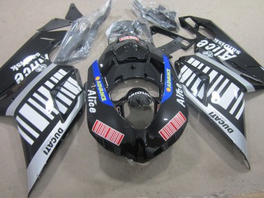 2007-2014 Ducati 848 1098 1198 Motorcycle Fairings - Silver Red Blue Glossy Black Alice