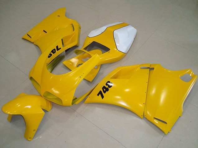 1993-2005 Ducati 748 Motorcycle Fairing - White Yellow