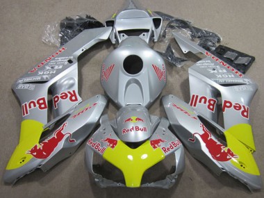 2004-2005 Honda CBR1000RR Motorcycle Fairings - Silver Yellow Red Bull
