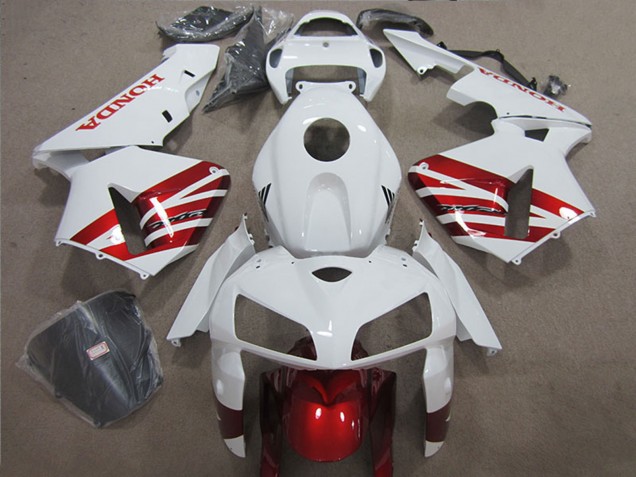 2004-2005 Honda CBR1000RR Motorcycle Fairing - White Red Black