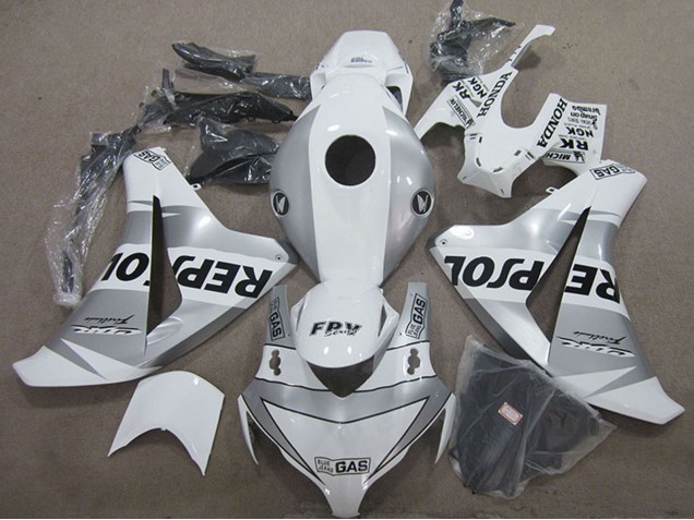 2008-2011 Honda CBR1000RR Motorcycle Fairing - White Silver Black Repsol