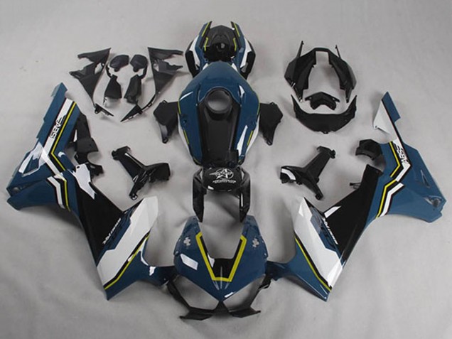 2017-2023 Honda CBR1000RR Motorcycle Fairings - Blue White Yellow Glossy Black Shocker