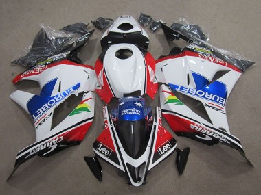 2009-2012 Honda CBR600RR Motorcycle Fairings - White Red Blue EuroBet Lee