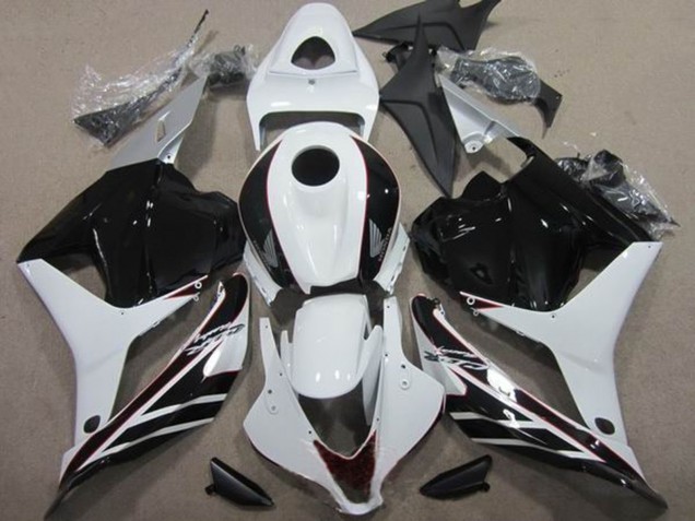2009-2012 Honda CBR600RR Motorcycle Fairing Kits - White Glossy Black