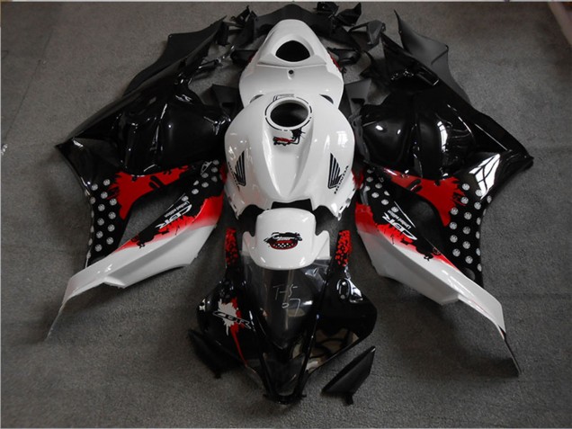 2009-2012 Honda CBR600RR Bike Fairings - White Red Glossy Black