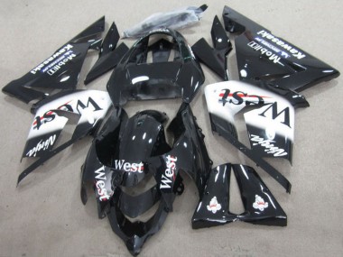 2004-2005 Kawasaki ZX10R Motorcycle Fairings - Black West Ninja