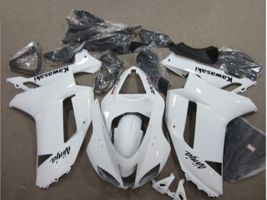 2007-2008 Kawasaki ZX6R Motorcycle Fairings - White