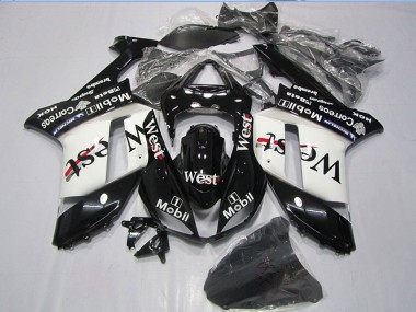 2007-2008 Kawasaki ZX6R Motorcycle Fairings - Black West Mobil