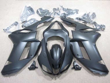 2007-2008 Kawasaki ZX6R Bike Fairings - Black