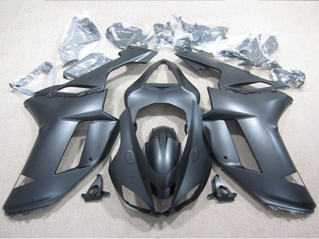 2007-2008 Kawasaki ZX6R Bike Fairings - Black