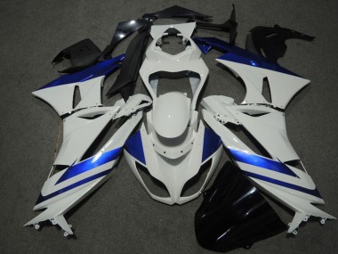 2009-2012 Kawasaki ZX6R Motorcycle Fairings - Blue White