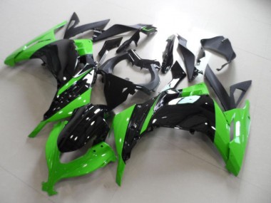 2013-2018 Kawasaki ZX300R Motorcycle Fairing - Green Glossy Black