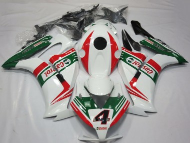 2012-2016 Honda CBR1000RR Motorcycle Fairings - White Red Green Castrol 4