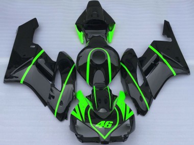 2004-2005 Honda CBR1000RR Motorcycle Fairings - Glossy Black High Viz Green