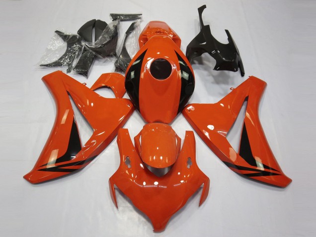 2008-2011 Honda CBR1000RR Motorcycle Fairings - Orange Glossy Black OEM Style