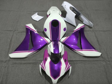 2008-2011 Honda CBR1000RR Motorcycle Fairings - White Glossy Purple Pink