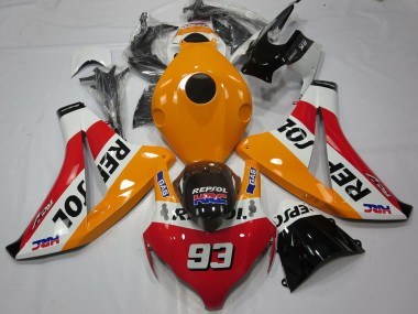 2008-2011 Honda CBR1000RR Motorcycle Fairings - Orange White Red Glossy Black Repsol 93