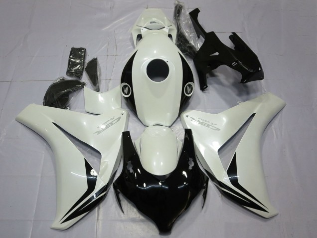 2008-2011 Honda CBR1000RR Motorcycle Fairings - Pearl White Glossy Black