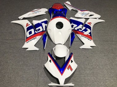 2012-2016 Honda CBR1000RR Motorcycle Fairings - White Red Blue Tyco