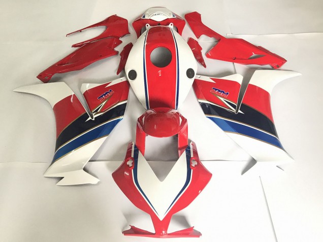 2012-2016 Honda CBR1000RR Motorcycle Fairing - White Red Blue