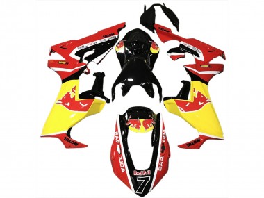 2017-2023 Honda CBR1000RR Motorcycle Fairings - Glossy Black Yellow Red Bull