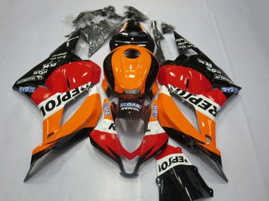 2009-2012 Honda CBR600RR Motorcycle Fairing Kits - Orange White Red Glossy Black Repsol