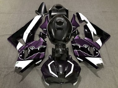 2013-2026 Honda CBR600RR Motorcycle Fairings - Black Carbon Fiber White Purple Bull