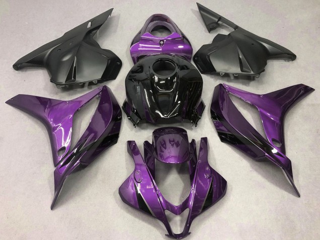 2009-2012 Honda CBR600RR Motorcycle Fairings - Purple Glossy Black OEM Style