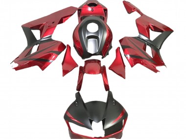 2013-2026 Honda CBR600RR Motorcycle Fairings - Deep Red Matte Black