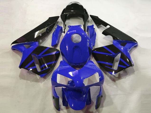 2003-2004 Honda CBR600RR Motorcycle Fairings - Blue Glossy Black OEM Style
