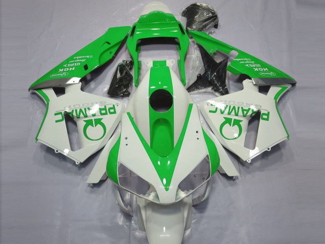 2003-2004 Honda CBR600RR Motorcycle Fairings - White Green Pramac