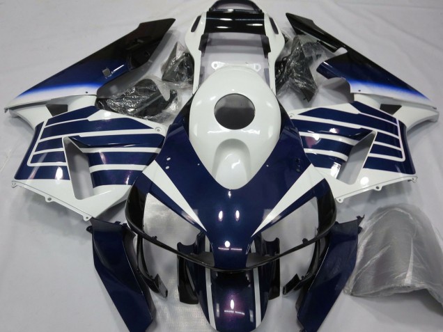 2003-2004 Honda CBR600RR Motorcycle Fairings - White Blue Fade