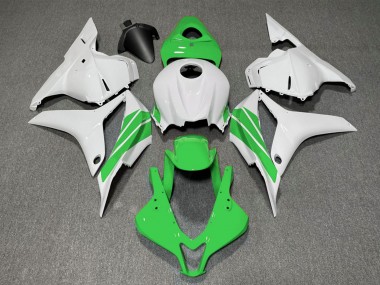 2009-2012 Honda CBR600RR Motorcycle Fairings - White Green Stripe