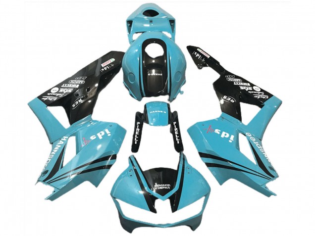2013-2026 Honda CBR600RR Motorcycle Fairings - Light Blue Glossy Black