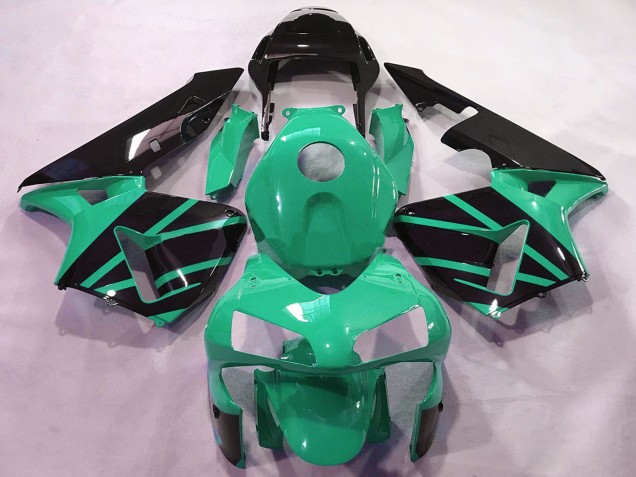 2003-2004 Honda CBR600RR Motorcycle Fairings - Mint Green Glossy Black OEM Style