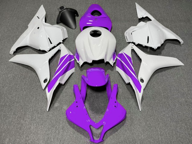2009-2012 Honda CBR600RR Motorcycle Fairings - White Purple Stripe