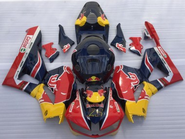 2013-2023 Honda CBR600RR Motorcycle Fairings - Dark Blue Yellow Red Bull