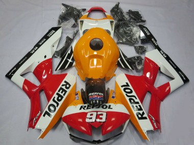 2013-2026 Honda CBR600RR Motorcycle Fairings - Orange White Red Glossy Black Repsol 93