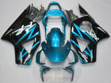 2002-2003 Honda CBR954RR Motorcycle Fairings - Light Blue Glossy Black