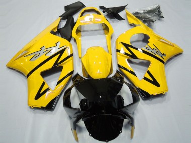 2002-2003 Honda CBR954RR Motorcycle Fairings - Yellow Glossy Black CBR Style