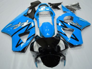 2002-2003 Honda CBR954RR Motorcycle Fairings - Light Blue Glossy Black CBR Style